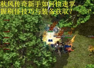 秋风传奇新手如何快速掌握刷怪技巧与装备获取？